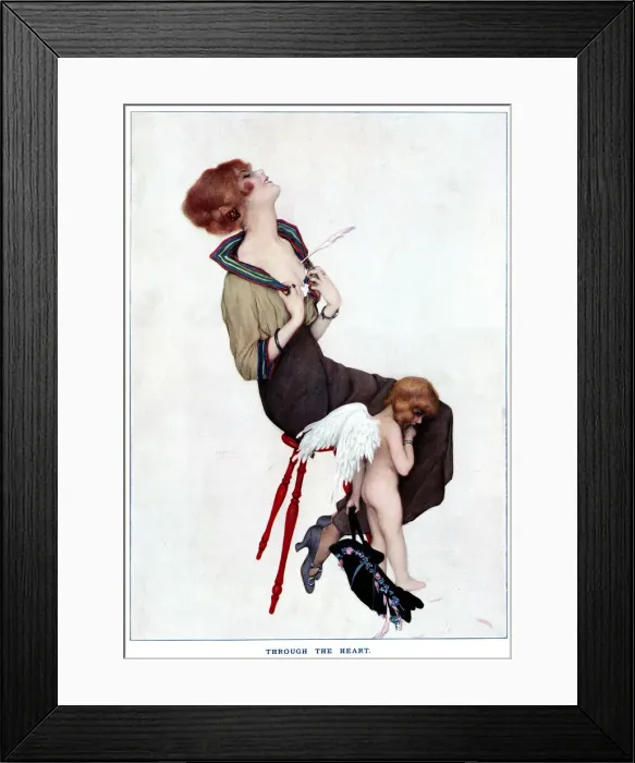 Framed Print : Through the Heart by Raphael Kirchner Framed Print : Through the Heart by Raphael Kirchner