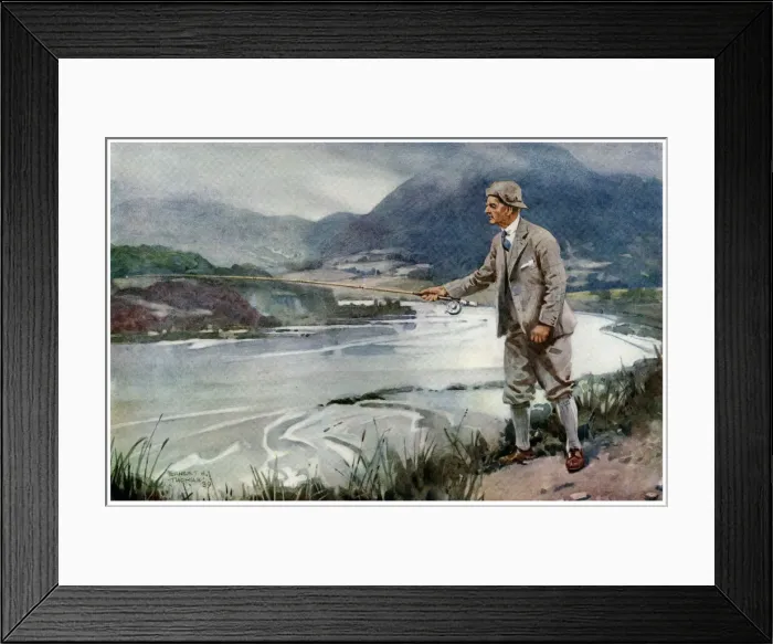 Framed Print : Neville Chamberlain fishing by Ernest H. Thomas Framed Print : Neville Chamberlain fishing by Ernest H. Thomas