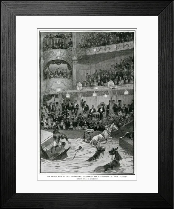 Framed Print : Shah of Persia visit to London Hippodrome 1902 Framed Print : Shah of Persia visit to London Hippodrome 1902