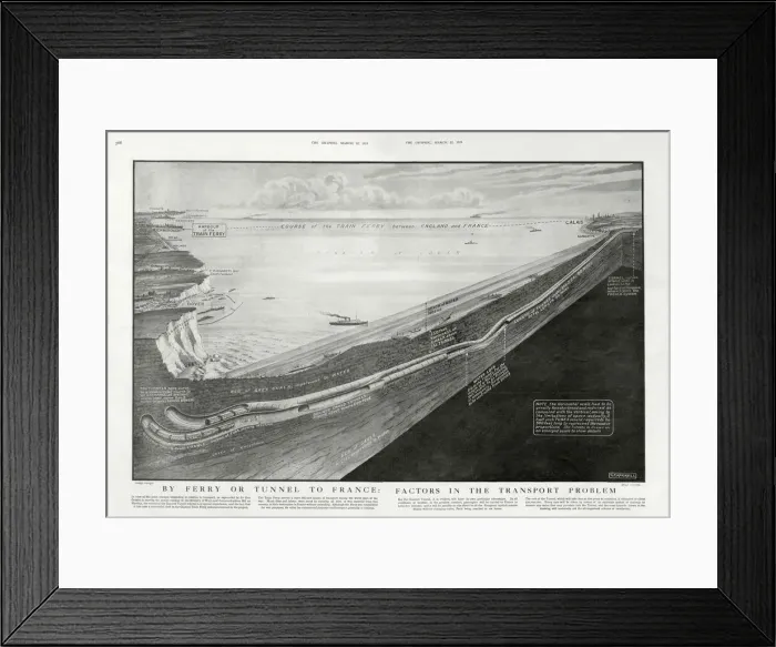 Framed Print : By Ferry or Tunnel to France - Factors for and against Framed Print : By Ferry or Tunnel to France - Factors for and against