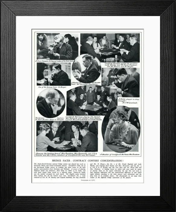 Framed Print : Contract Bridge Contest, 1932 Framed Print : Contract Bridge Contest, 1932