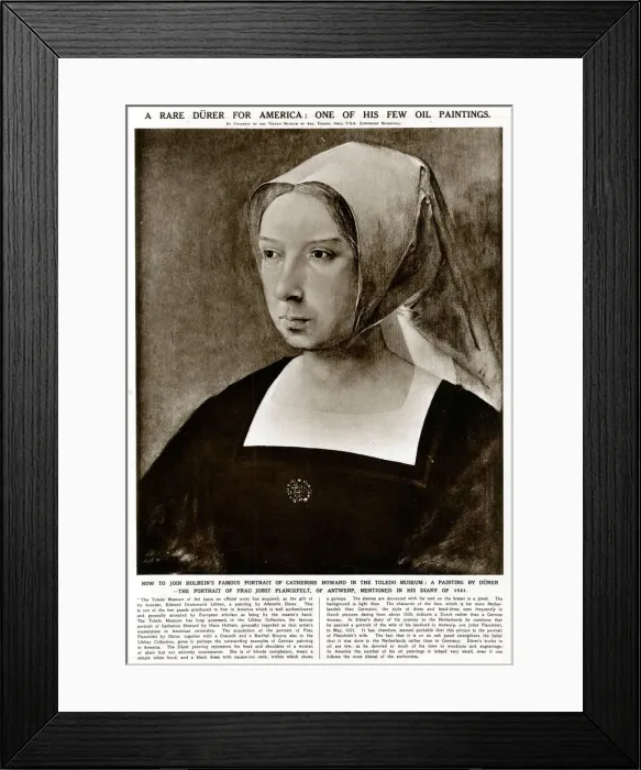 Framed Print : Frau Jobst Planckfelt by Durer - report in ILN Framed Print : Frau Jobst Planckfelt by Durer - report in ILN