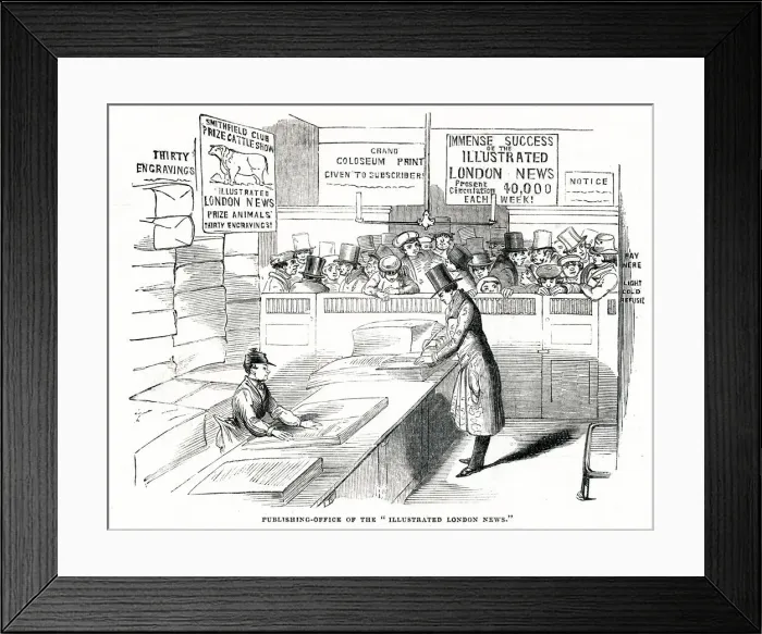 Framed Print : The Illustrated London News - publishing office 1843 Framed Print : The Illustrated London News - publishing office 1843