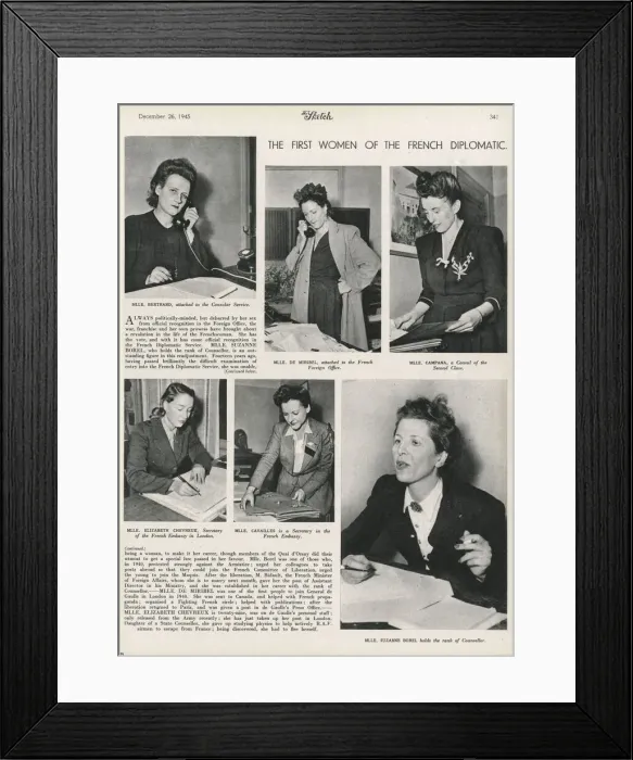 Framed Print : The First Women of the French Diplomatic (Service) Framed Print : The First Women of the French Diplomatic (Service)