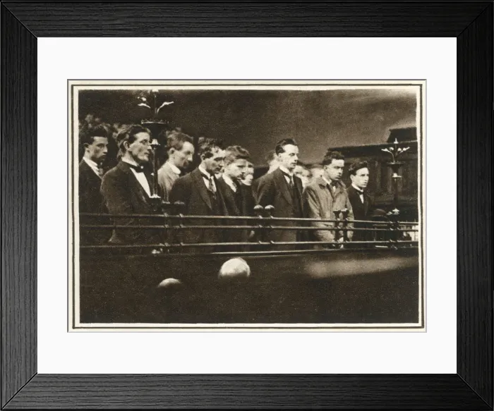 Framed Print : 16 Sinn Fein Members in dock - City Police Court, Manchester Framed Print : 16 Sinn Fein Members in dock - City Police Court, Manchester