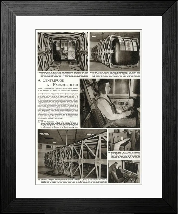 Framed Print : A centrifuge at Farnborough 1955 Framed Print : A centrifuge at Farnborough 1955