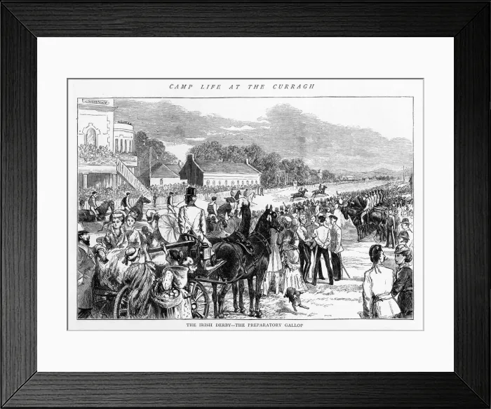 Framed Print : Camp Life at The Curragh - Irish Derby - Preparatory Gallop Framed Print : Camp Life at The Curragh - Irish Derby - Preparatory Gallop