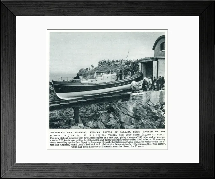 Framed Print : Coveracks new lifeboat, 1954 Framed Print : Coveracks new lifeboat, 1954
