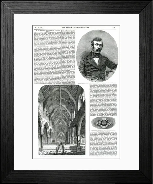 Framed Print : Dr. Livingstones Discoveries in Central Africa