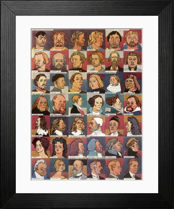 Framed Print : Kings Progress - British Royalty from William the Conqueror Framed Print : Kings Progress - British Royalty from William the Conqueror