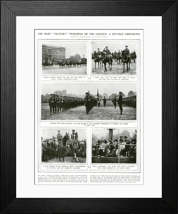 Framed Print : The first victory trooping of the colour, 1919 Framed Print : The first victory trooping of the colour, 1919