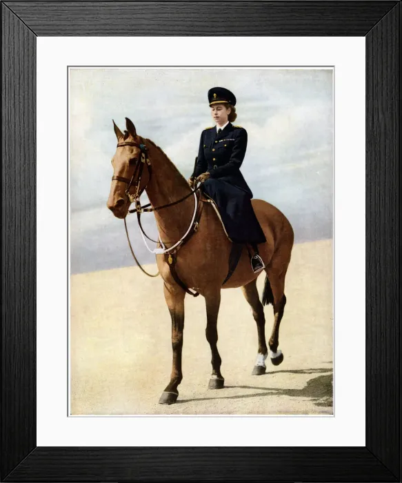Framed Print : Princess Elizabeth at Trooping the Colour 1947 Framed Print : Princess Elizabeth at Trooping the Colour 1947