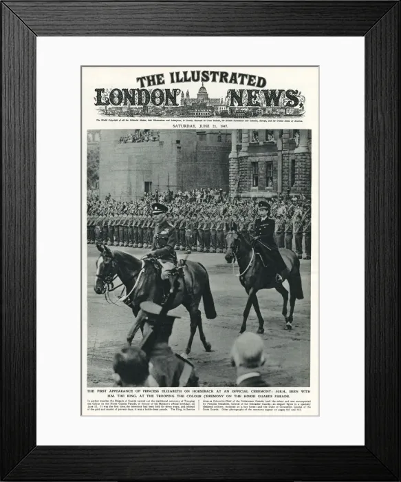 Framed Print : ILN cover, Trooping the Colour 1947