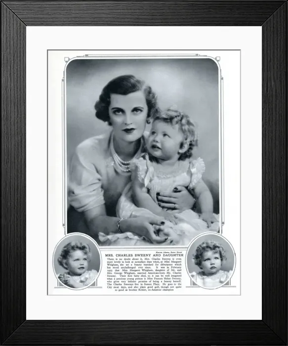 Framed Print : Mrs Charles Sweeny and daughter Framed Print : Mrs Charles Sweeny and daughter