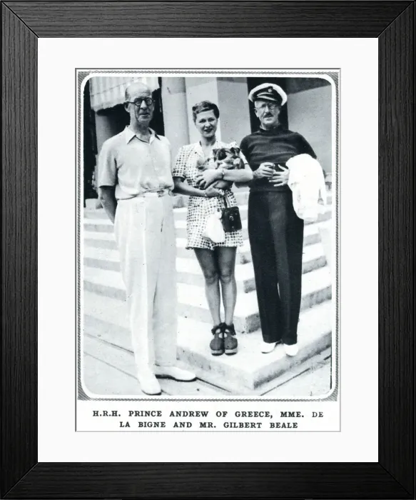 Framed Print : Prince Andrew of Greece, Mmd. de la Bigne & GIlbert Beale Framed Print : Prince Andrew of Greece, Mmd. de la Bigne & GIlbert Beale