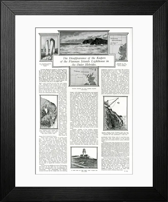 Framed Print : Flannan Islands Lighthouse Keepers Disappearance 1901 Framed Print : Flannan Islands Lighthouse Keepers Disappearance 1901