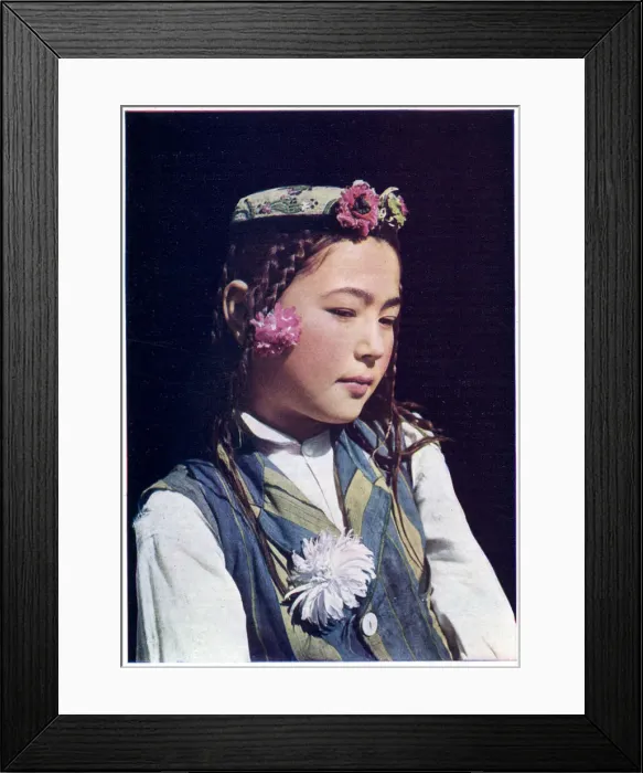 Framed Print : Young Turki girl of Kashgar Framed Print : Young Turki girl of Kashgar