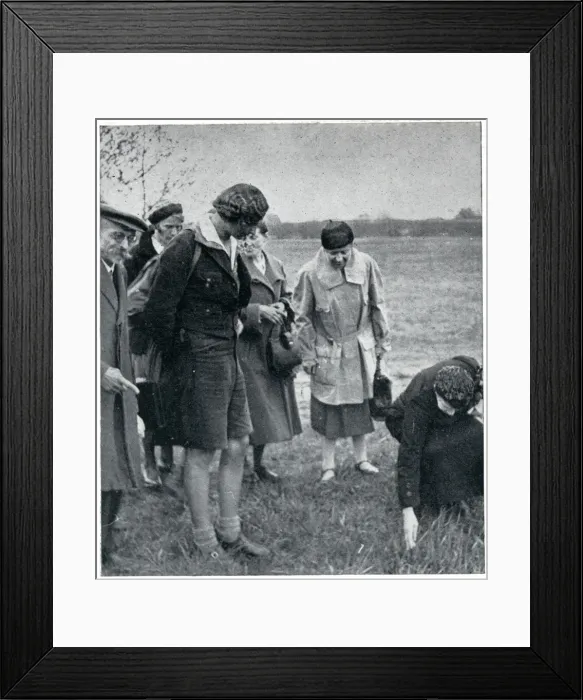 Framed Print : Wandervogel Movement - vegetarian hikers forage for food