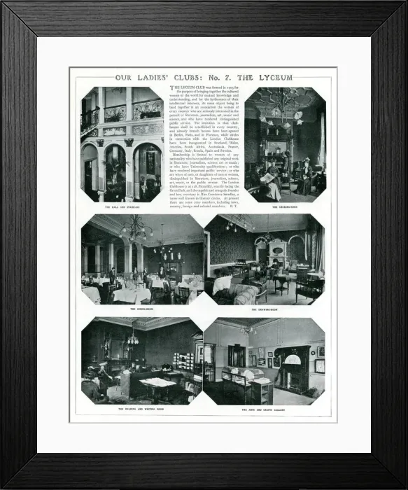 Framed Print : The Lyceum Club, 1908 Framed Print : The Lyceum Club, 1908