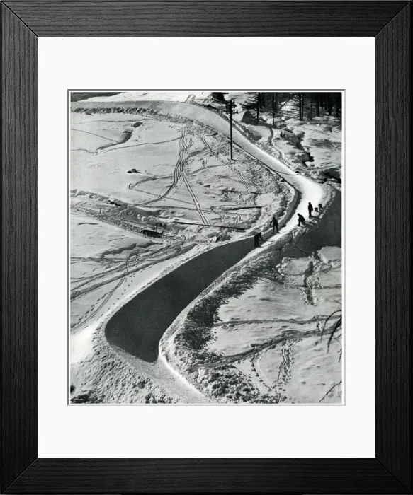 Framed Print : The Cresta Run - a repair party at work Framed Print : The Cresta Run - a repair party at work