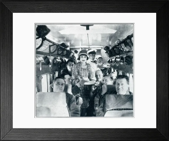 Framed Print : Norah Blaney serving tea on an Imperial Airways flight Framed Print : Norah Blaney serving tea on an Imperial Airways flight