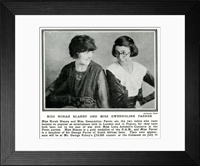 Framed Print : Norah Blaney and Gwen Farrar Framed Print : Norah Blaney and Gwen Farrar