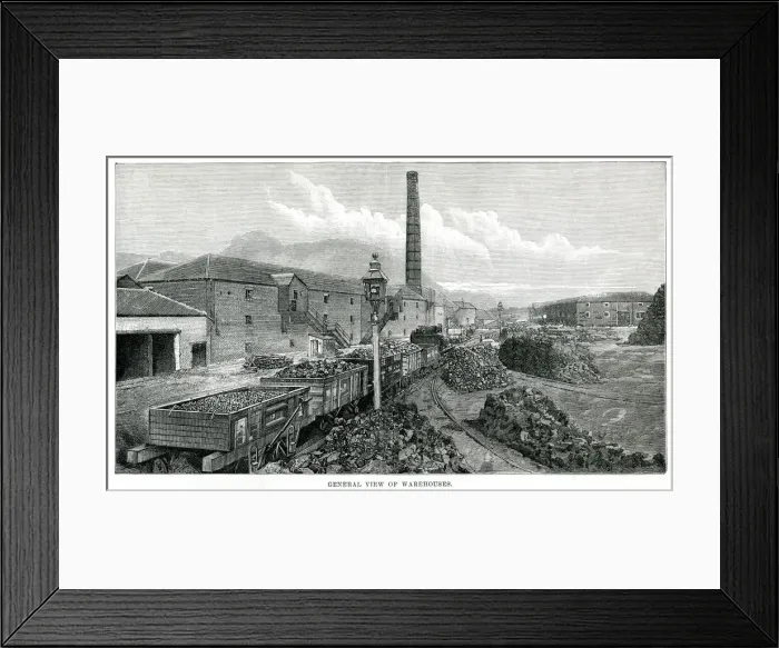 Framed Print : View of Scotch whisky warehouses 1890 Framed Print : View of Scotch whisky warehouses 1890