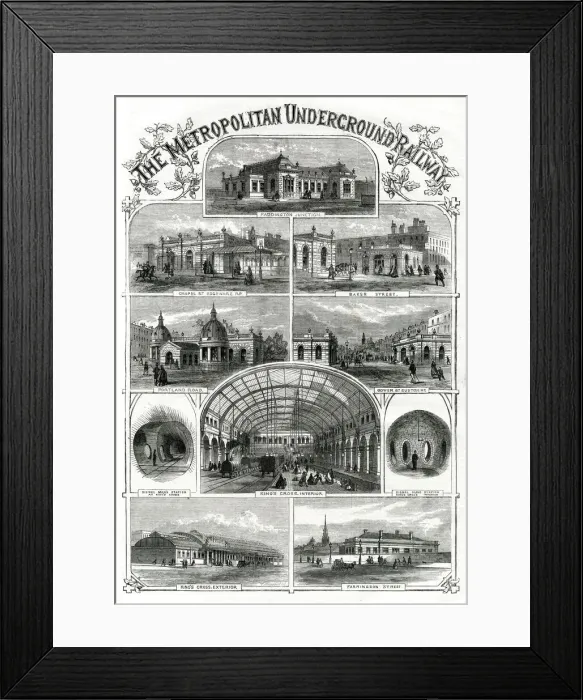 Framed Print : Metropolitan Underground Railway 1862 Framed Print : Metropolitan Underground Railway 1862