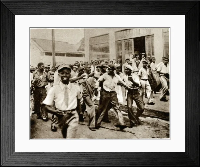 Framed Print : Riots in Jamaica, 1938
