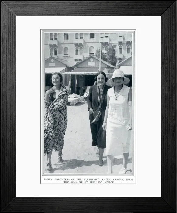 Framed Print : Daughters of Leonid Krassin at the Venice Lido