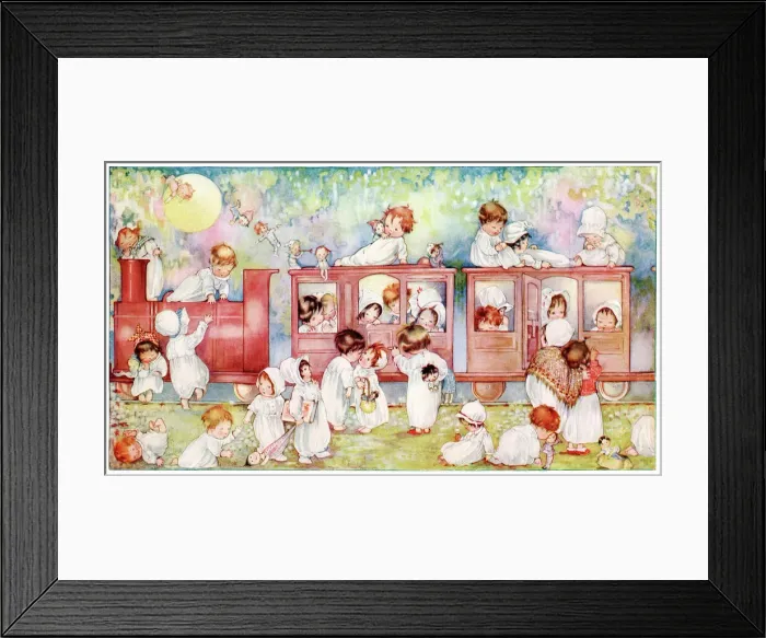 Framed Print : Fairyland Express, All Aboard for the Land of Nod Framed Print : Fairyland Express, All Aboard for the Land of Nod