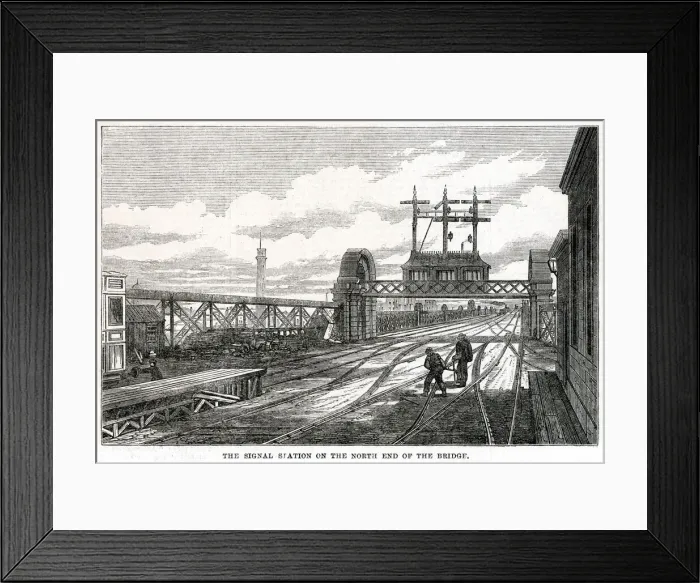 Framed Print : Signal Station - Hungerford Bridge - Charing Cross 1864 Framed Print : Signal Station - Hungerford Bridge - Charing Cross 1864