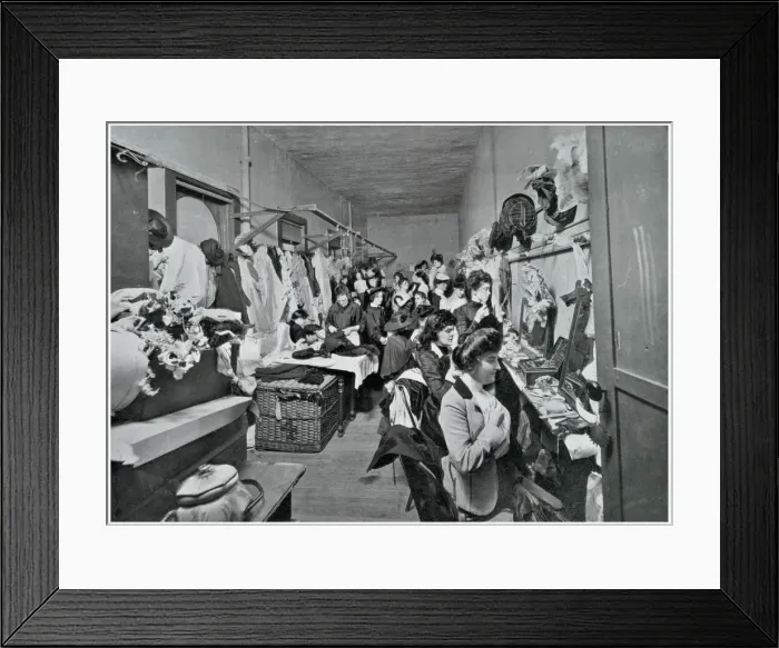Framed Print : Dressing room at New York Theatre 1905 Framed Print : Dressing room at New York Theatre 1905