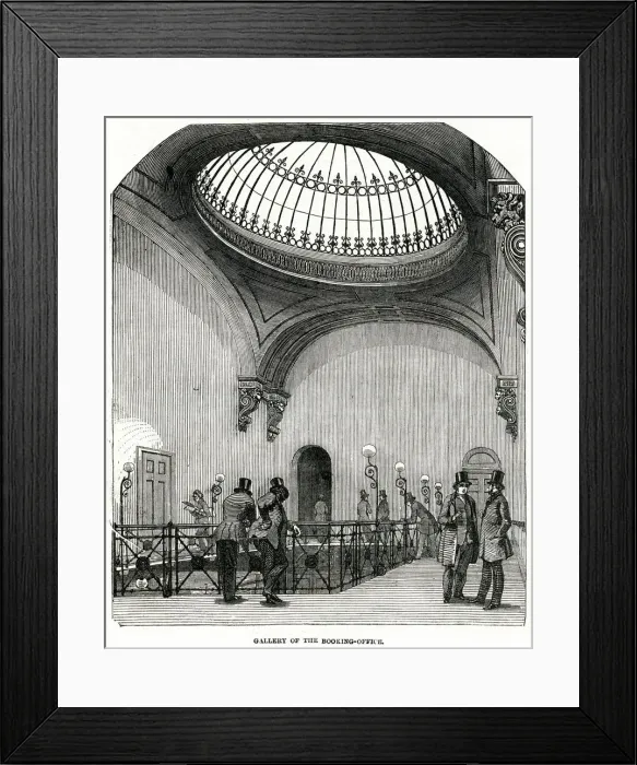 Framed Print : Gallery of the booking-office, Euston Railway Station Framed Print : Gallery of the booking-office, Euston Railway Station