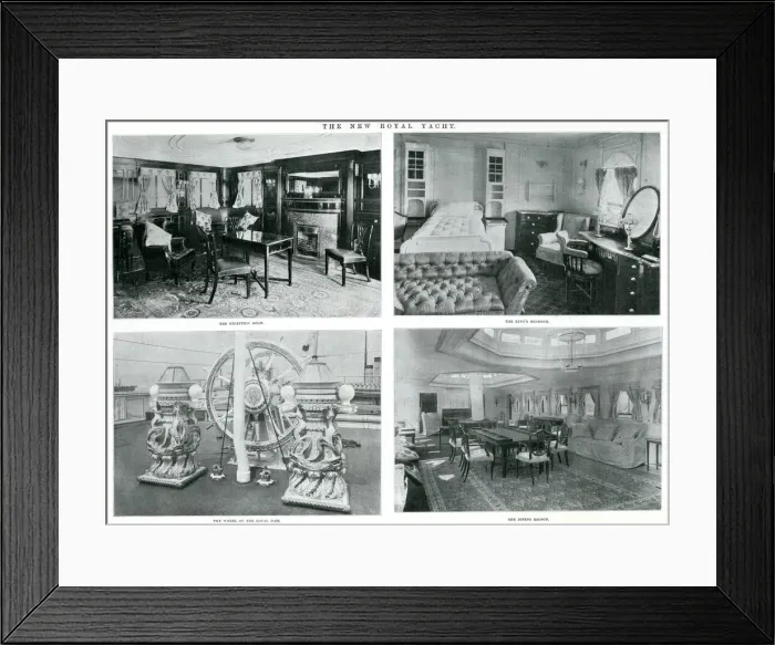 Framed Print : Interior of New Royal Yacht - HMY Victoria and Albert 1901 Framed Print : Interior of New Royal Yacht - HMY Victoria and Albert 1901