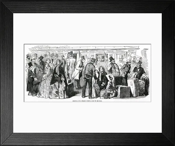 Framed Print : Great Cab Strike, London 1853 Framed Print : Great Cab Strike, London 1853