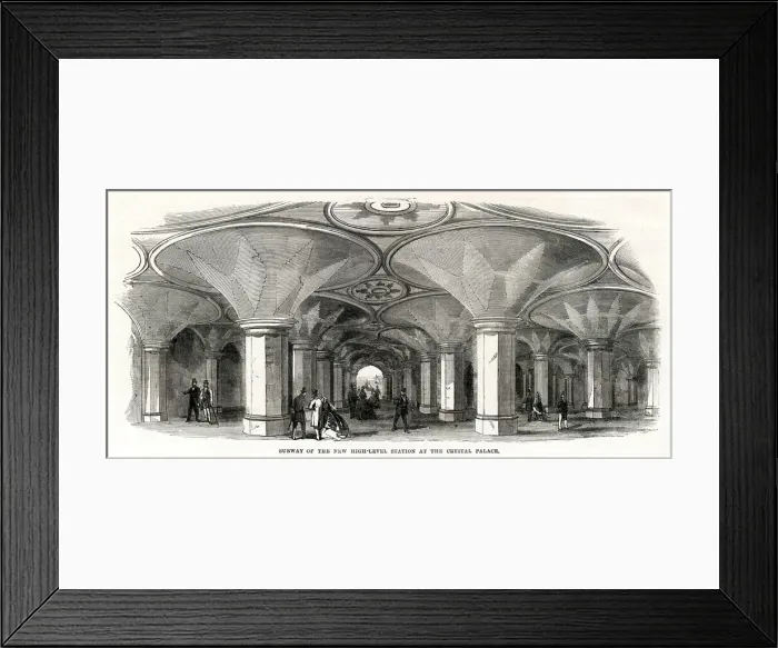 Framed Print : Crystal Palace Railway Station, London 1865 Framed Print : Crystal Palace Railway Station, London 1865
