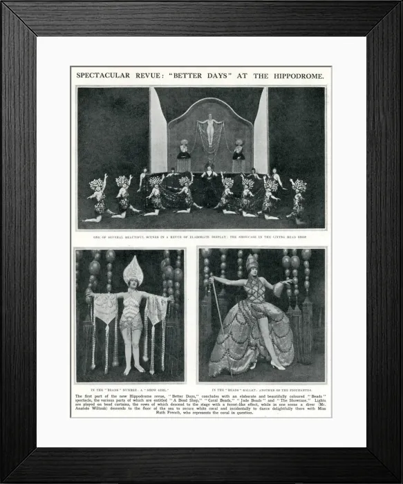 Framed Print : Better Days at the London Hippodrome