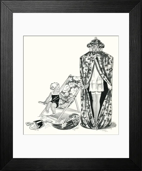 Framed Print : Portable bathing tent for changing at the beach Framed Print : Portable bathing tent for changing at the beach