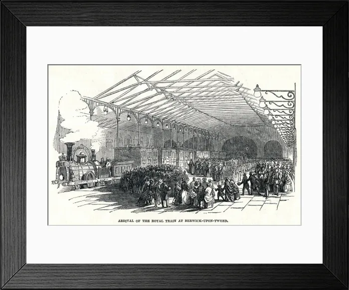 Framed Print : Royal Train at Berwick station 1849