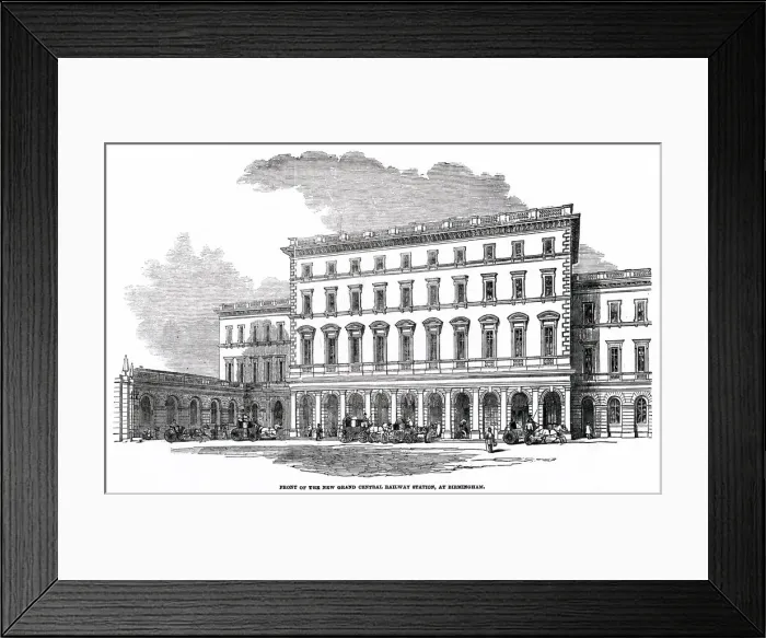 Framed Print : Birmingham, Grand Central Railway Station 1854 Framed Print : Birmingham, Grand Central Railway Station 1854