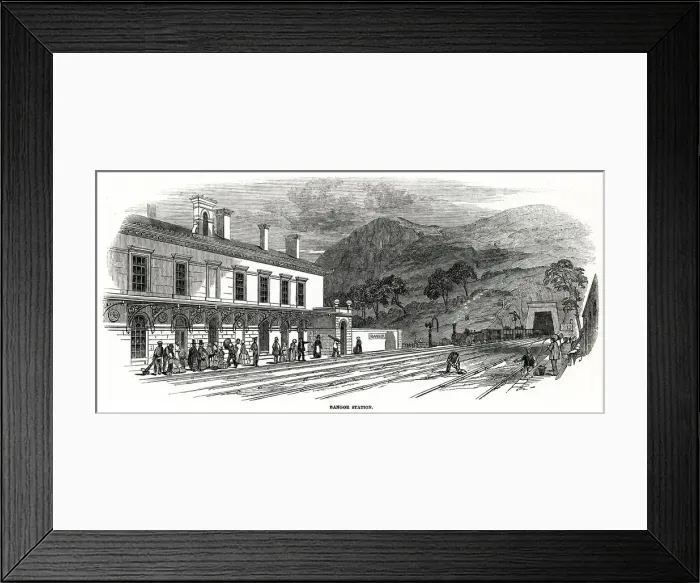 Framed Print : Bangor station 1848