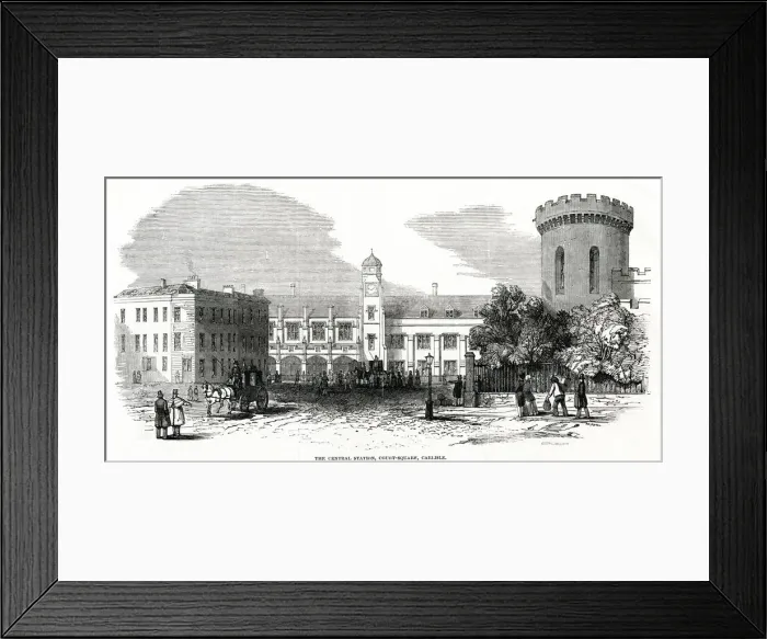 Framed Print : Carlise central station court-square 1847 Framed Print : Carlise central station court-square 1847