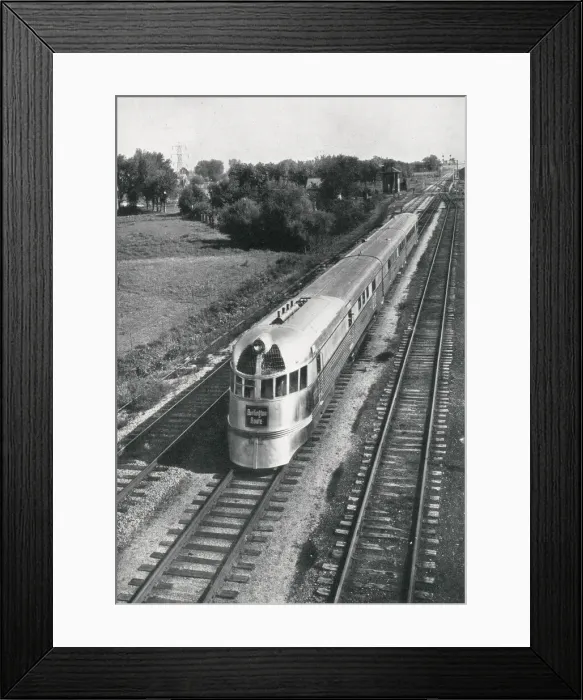 Framed Print : The Zephyr of the Chicago, Burlington and Quincy Company Framed Print : The Zephyr of the Chicago, Burlington and Quincy Company