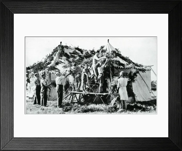 Framed Print : Precautionary camouflaging of tents, September 1939 Framed Print : Precautionary camouflaging of tents, September 1939