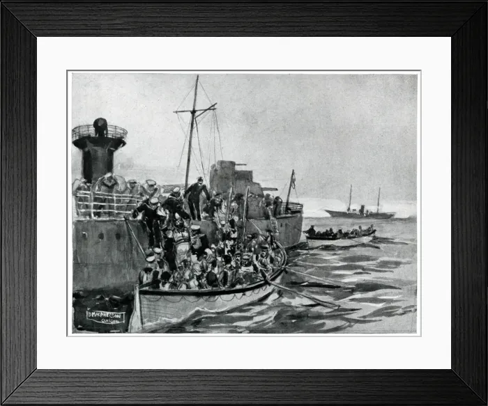 Framed Print : H. M. destroyer rescues passengers of the Athenia, Sept 1939 Framed Print : H. M. destroyer rescues passengers of the Athenia, Sept 1939