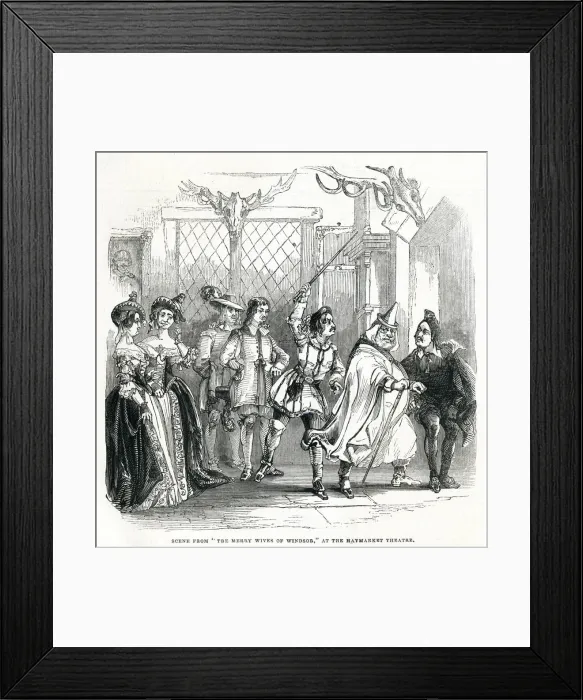 Framed Print : Scene from the Merry Wives of Windsor Framed Print : Scene from the Merry Wives of Windsor