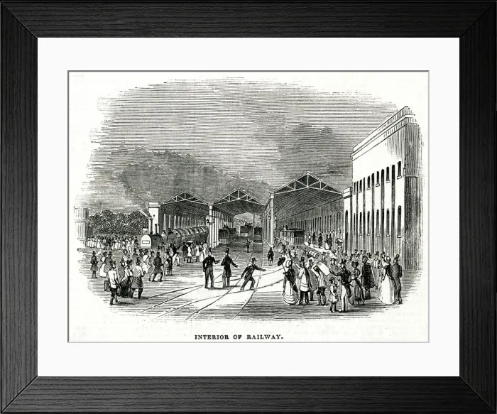 Framed Print : Derby station 1843 Framed Print : Derby station 1843