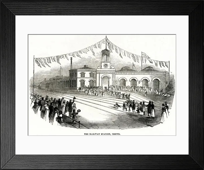 Framed Print : Grand Junction Railway in Crewe 1843