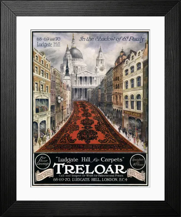 Framed Print : Advert for Treloar carpets 1918 Framed Print : Advert for Treloar carpets 1918